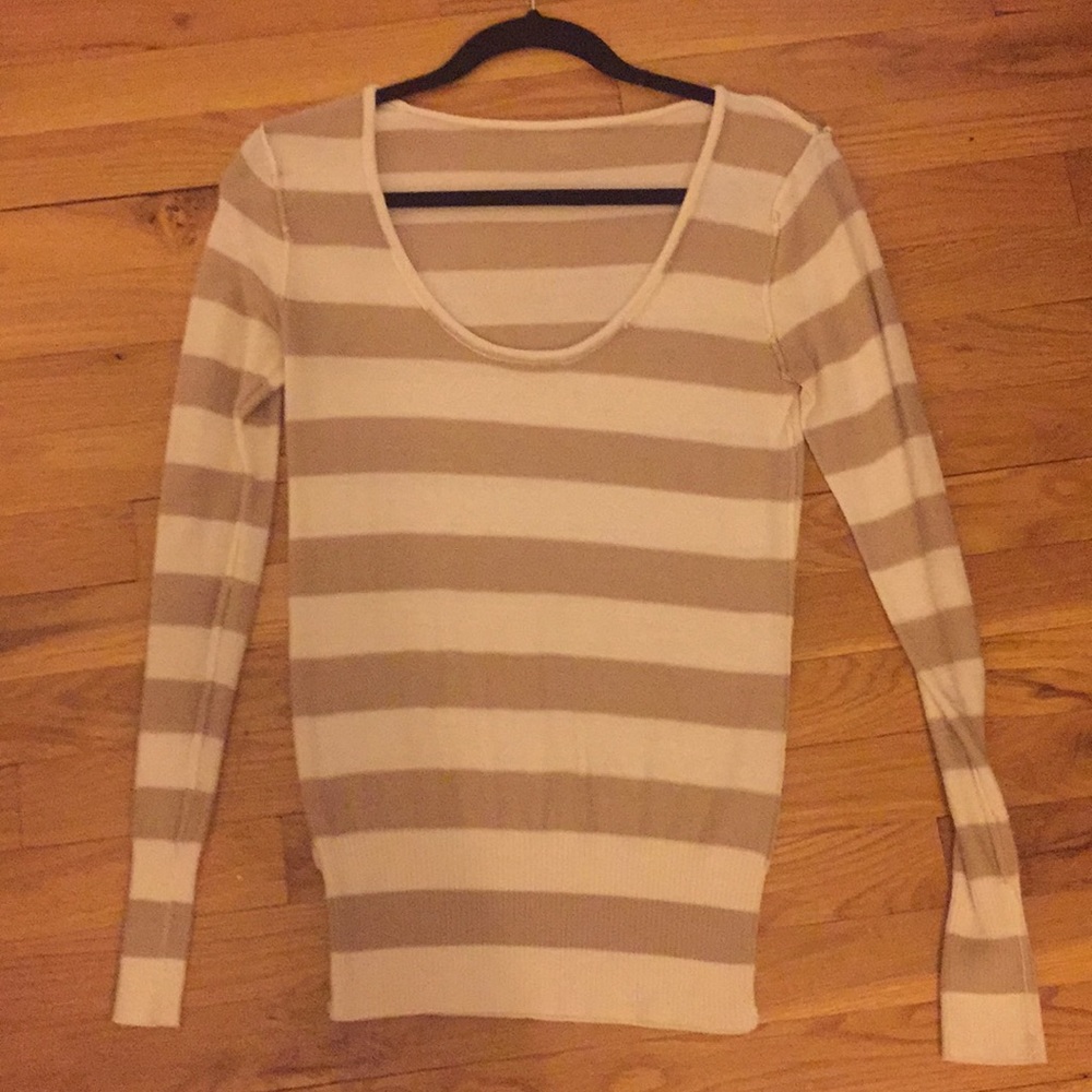 Cream and brown sweater